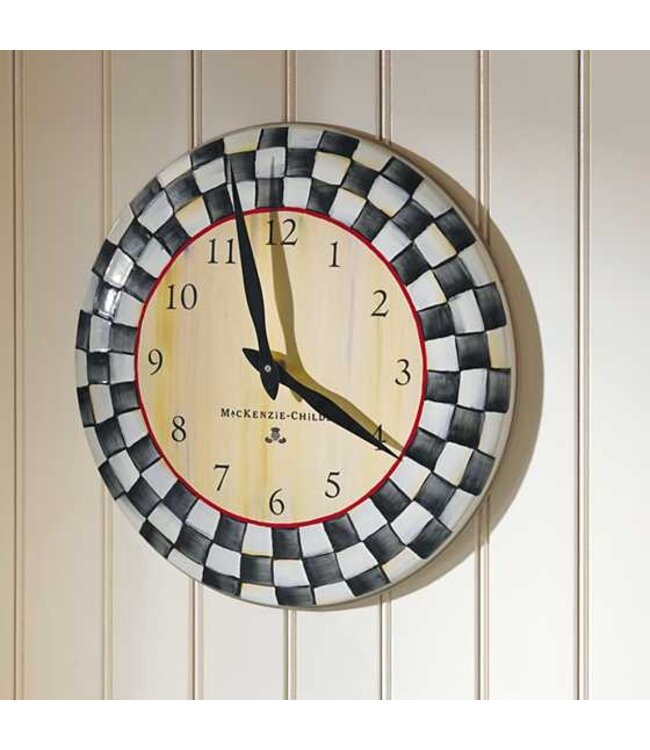 MACKENZIE CHILDS Courtly Check Enamel Clock