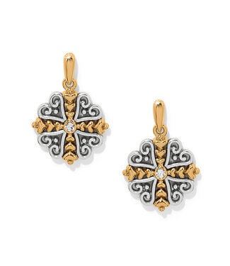 BRIGHTON Alcazar Heart Two Tone Post Drop Earrings