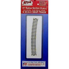 Atlas N 19" Radius Curved Tracks # 2526