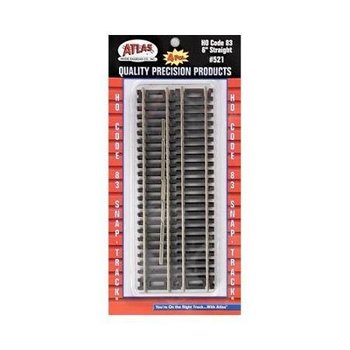 Atlas HO Code 83 6" Straight (4 per Pkg) # 521