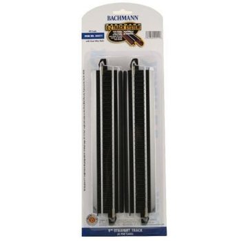 Bachmann HO EZ Track 9" Straight Black Tracks 4/cd # 44411