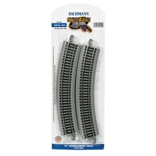 Bachmann HO 18" Radius Curved Track-12/Circle (4/card) # 44501