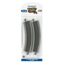 Bachmann HO 15" Radius Curved Track 12 Pieces/Circle (4 pcs/card) # 44505