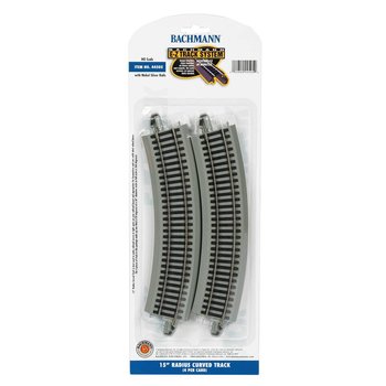 Bachmann HO 15" Radius Curved Track 12 Pieces/Circle (4 pcs/card) # 44505