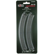 Kato Trains Kato N Curved Track (8 9/16) Radius 45 (4) #20-170