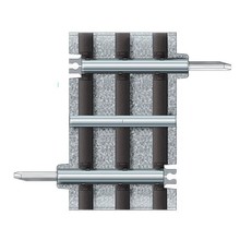 Lionel O FasTrack Straight 1 3/8" Section without Roadbed #6-12074