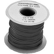 Miniatronics 18 Gauge Stranded Single Conductor Wire - 100' 30m -- Black