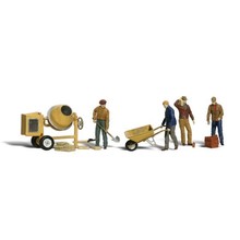 Woodland Scenics O Masonry Workers and Accessories pkg(11) # 2753