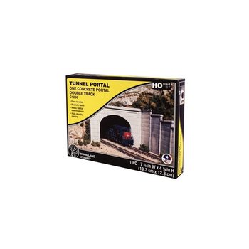 Woodland Scenics HO Double-Track Tunnel Portal (Hydrocal Plaster Casting) Concrete # 1256