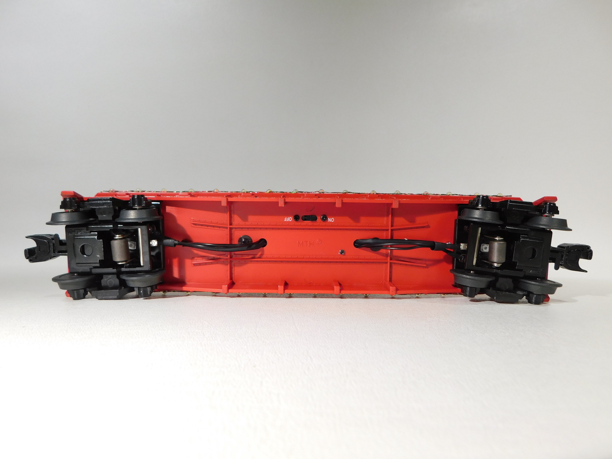 MTH 30-76821 Flatcar With Lighted Christmas Trees RAILKING O Gauge 3 Rail for sale online