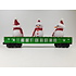 MTH O Gauge Green Christmas Gondola w/ LED Christmas Lights & Lighted Snowmen #30-72211