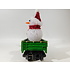 MTH O Gauge Green Christmas Gondola w/ LED Christmas Lights & Lighted Snowmen #30-72211