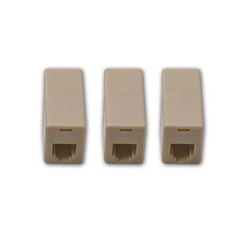 Digitrax Digitrax HO RJ12 Modular Coupler 3 Pack # LNMC3