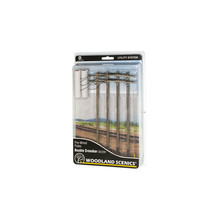 Woodland Scenics O Pre-Wired Double Crossbar Poles # US2281