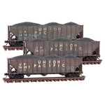 Micro Trains Line N  Union Pacific Weathered 3-Pack Coal Hoppers # 993 05 920