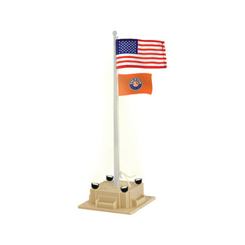 Lionel O Illuminated Flagpole # 6-84307