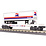 MTH Trains MTH O American Freedom Flatcar with Trailer # 30-76782