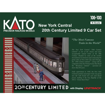 Kato Trains Kato N  NYC 20th Century Ltd. 9-Car Psg.Set # 106-100