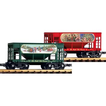 Piko G Christmas 2 Hopper Ore Car set # 38951