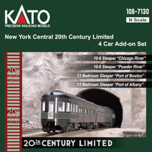 Kato Trains Kato N NYC 20th Century Ltd. 4-Car Add-On Psg. # 106-7130