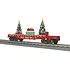 MTH Trains MTH O Green Flat Car w/Lighted Christmas Trees # 30-76865
