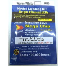Evan Designs Evan Designs 7-19 Volt AC/DC/DCC(+1.00) / Warm White / 8in Wires # UMO
