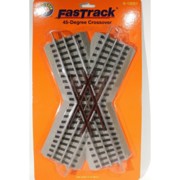 Lionel O FasTrack 45-Degree Crossover 6-12051