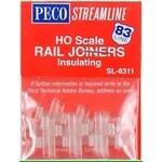 Peco HO Code 83 Insulated Rail Joiners North American Style Pack of 9 #8311
