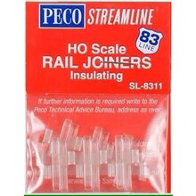 Peco HO Code 83 Insulated Rail Joiners North American Style Pack of 9 #8311