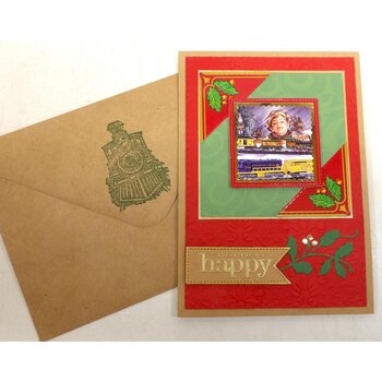 Greeting Card 5 x 7 mini "Flyer Fantasy" Happy Holidays # KD296012