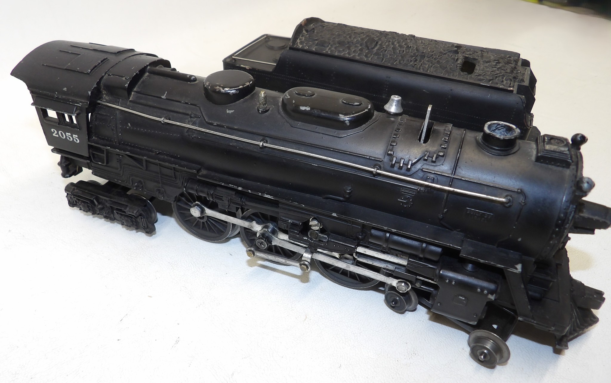 Vintage Lionel 1953 4 6 4 Steam engine 2055 and whistle tender 6466WX Trains on Tracks LLC