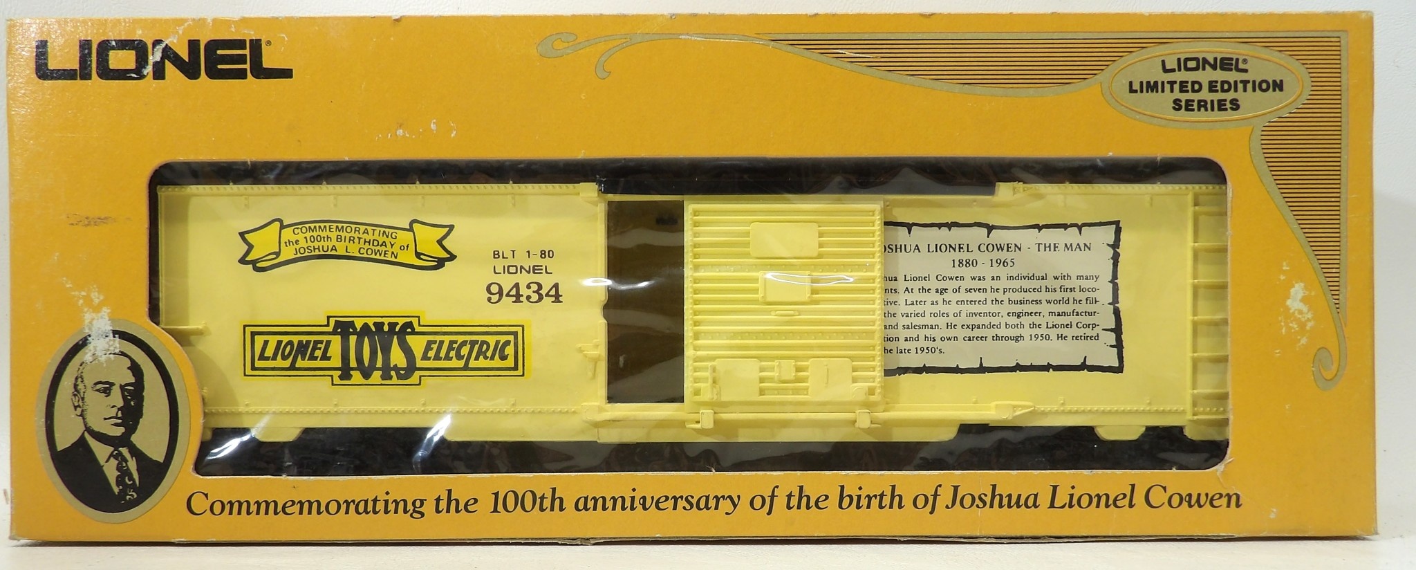 Lionel O Limited Edition Series Joshua Lionel Cowen The Man Box car 6 9434