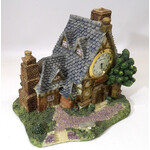 Porcelain Christmas Village Station with clock/watch