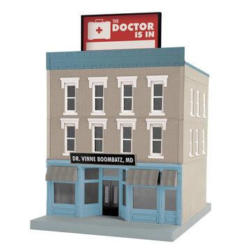 MTH Trains MTH O Dr. Vinne Boombaz MD 3 Store City Building # 30-90660