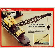 Lionel O27 C & O Flatcar with Construction Crane kit 6-9157