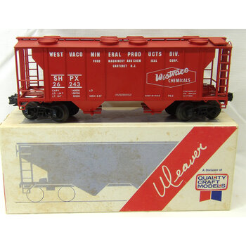 Weaver Trains Weaver O scale 36' Ribbed Covered Hopper West Vaco SHPX 26243