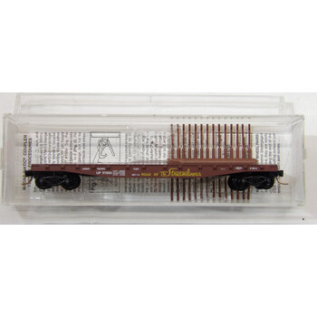 Micro Trains N UP #57000 50' flatcar w/ fishbelly sides 45050