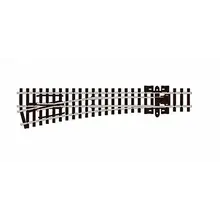 Peco HO Code 80 Medium Radius #6 Turnout - Streamline - Left Hand, Insulfrog  # 552-SL396