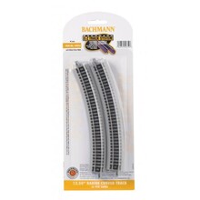 Bachmann N scale 12.50 Radius Curved Track with Nickel Silver rails # 44852