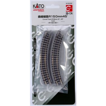 Kato Trains Kato N Curved 45 Degree 6" Tracks # 20-174