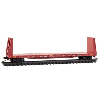 Micro Trains N Canadian Pacific #316385 bulkhead flat car 054 00 450