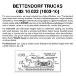 Micro Trains N scale Bettendorf trucks with medium ext couplers (10 pr) 003 10 022