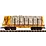 Piko G Scale Union Pacific  Bulkhead Flat w/ Pulpwood Load # 38791