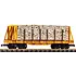 Piko G Scale Union Pacific  Bulkhead Flat w/ Pulpwood Load # 38791