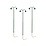 Lionel HO Double Arm Lamp Green Post ( 3 Pack ) # 2456010