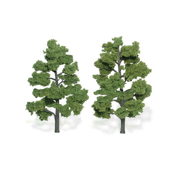 Woodland Scenics Ready-Made Deciduous - 6 to 7" pkg(2) Light Green # 1515