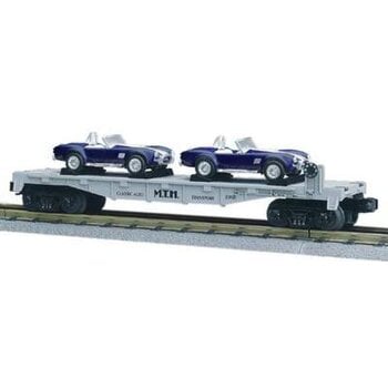 MTH Trains MTH O 2000 Auto Transport Flatcar w/ Ertl '65 Shelby Cobra 30-7660