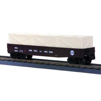 MTH Trains MTH O 1997 N & W Semi-scale Gondola w/ 3 crates RK-7206L