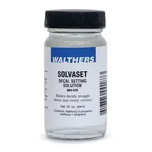 Walthers Solvaset Decal Setting Solvent - 2oz (59.1ml) Bottle # 904-470