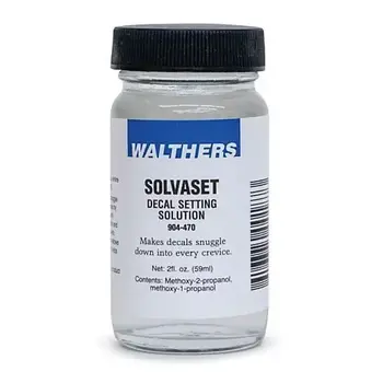 Walthers Solvaset Decal Setting Solvent - 2oz (59.1ml) Bottle # 904-470